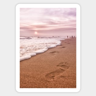 Footprints by the Sea Sticker